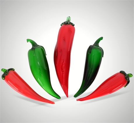 🌶️ Red or Green? Blown Glass Chile Peppers