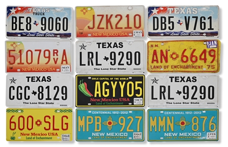Collectible New Mexico & Texas License Plates