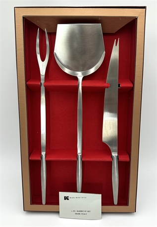 Kalmar Designs Italian Stainless Steel 3-Piece Barbecue Set