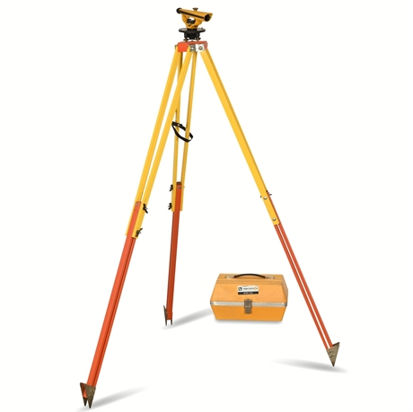 Berger Instruments 190B Surveyor Tool with Case and Tripod