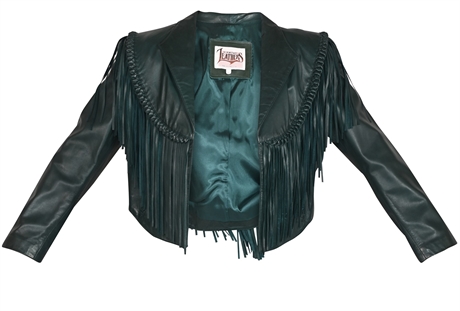 Ladies Leather Fringe Jacket