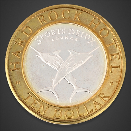 Hard Rock Hotel Casino $10 Silver Strike – Sports Delux – .999 Silver