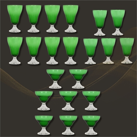 Anchor Hocking Burple Inspire Green Stemware – 21-Piece Set
