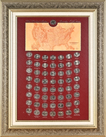 US Quarter Collection 56-Coin Set — World Reserve Monetary Exchange Framed