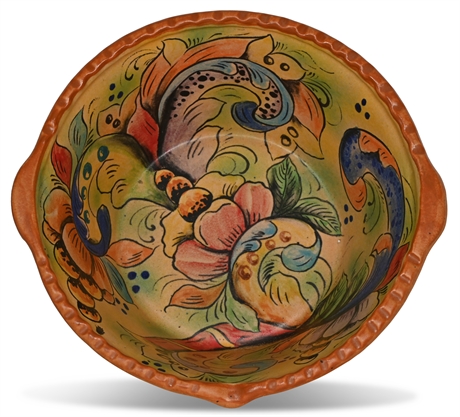 Santa Rosa Mayolica Floral Serving Bowl