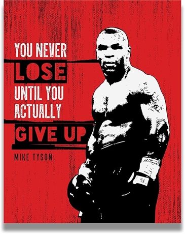 Mike Tyson Motivational Quote Wall Art Poster – Govivo  Sports Decor