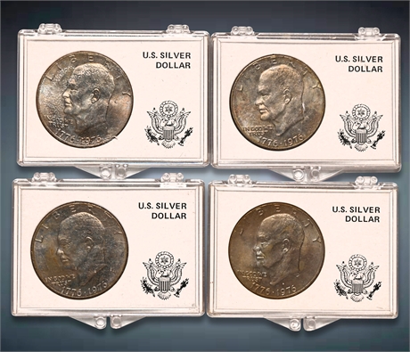 (4) Eisenhower Dollars in Cases