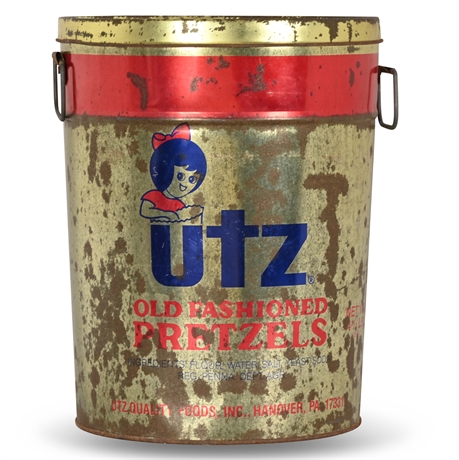 Vintage UTZ Old Fashioned Pretzels Tin