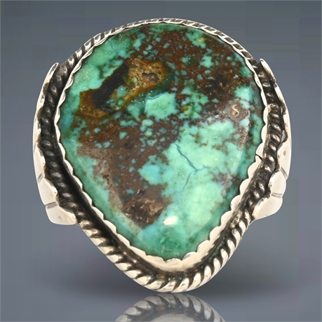 Lolita Platero Navajo Sterling Silver Turquoise Ring