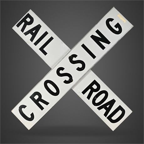 Reversible Aluminum Railroad Crossing Sign – 48” Crossbuck