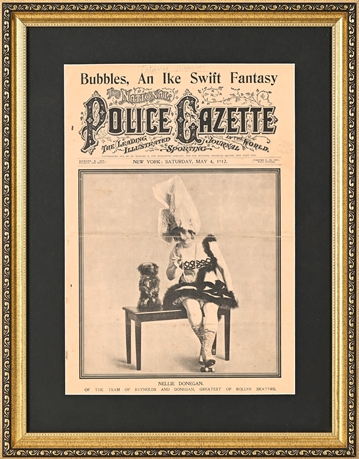 1912 Police Gazette Cover of Nellie Donegan, Framed Presentation