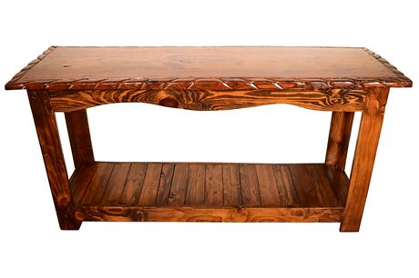 Rustic Pine Console Table
