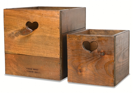 Pair of Vermont Shaker Wood Crates