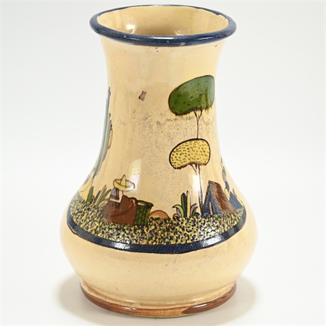 Vintage Hand Painted Tlaquepaque Vase