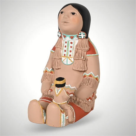 Cleo Teissedre 1990 Storyteller Doll – Handcrafted & Painted Figurine