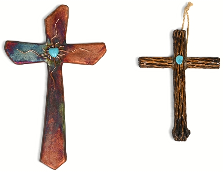 Raku Cross & Cholla Cross