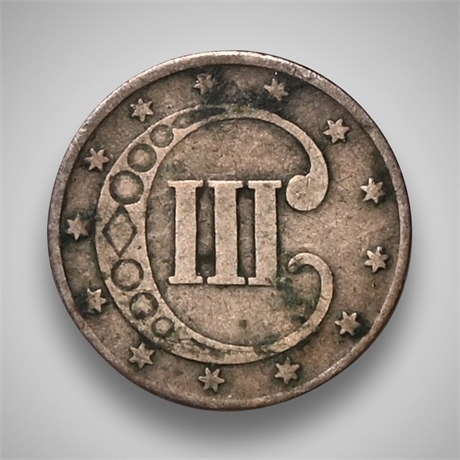 1852 (1) U.S Silver Three-Cents