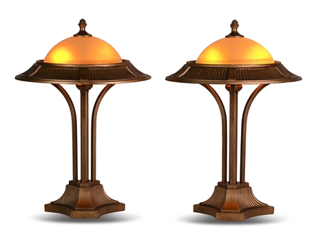 Pair Elegant 24" Table Lamps