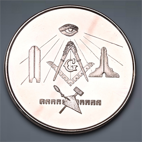 .999 Silver Masonic Crystal Lake Lodge Medallion