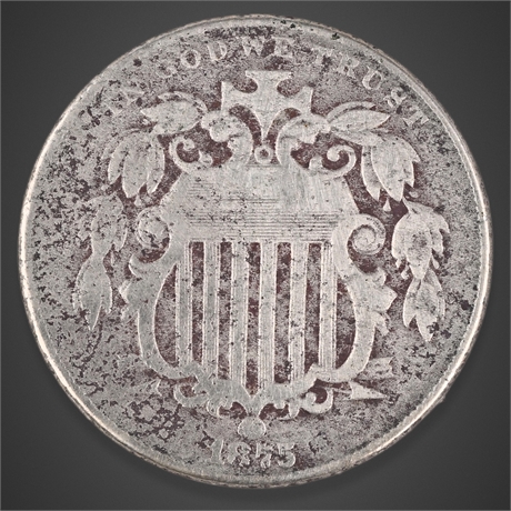 1875 Shield Nickel – United States 5 Cents – Copper-Nickel