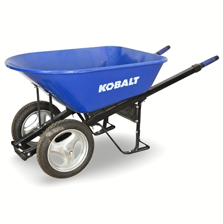 Kobalt 7-cu ft 2 Wheel Steel Push Wheelbarrow