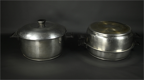 Vintage Rena-Ware Stainless Steel Pots with Lids