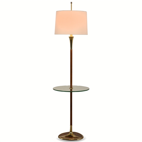 Laurel Floor Lamp with Floating Glass Table