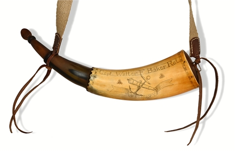 Scrimshaw Powder Horn