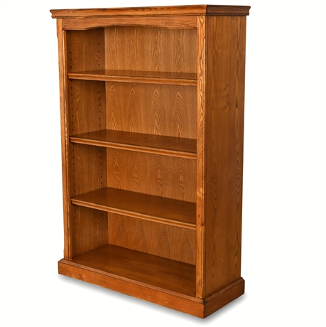 32" Classic Oak Bookcase — GS Furniture Fortune 3, Adjustable Shelves