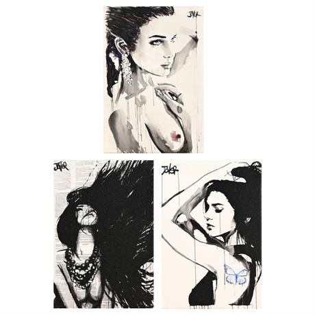 Loui Jover Canvas Art Set of 3 “Don’t Look Back” Amazonia Butterfly 12x8