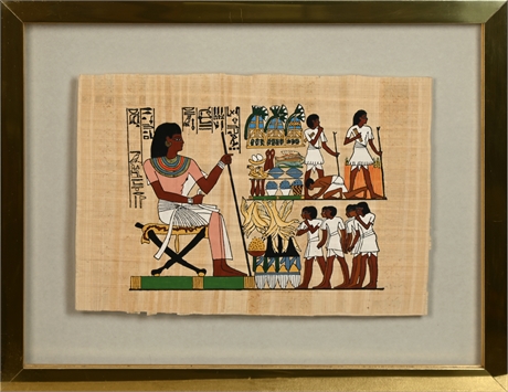 Original Egyptian Painting on Papyrus