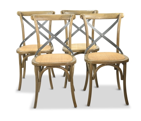 Set of (4) Rustic Thonet Chairs