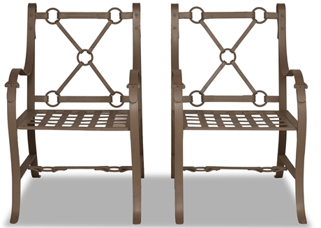 Hermes-Style Hand-forged Metal Chairs