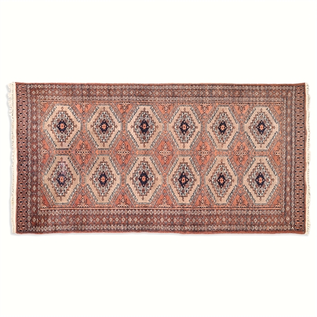 Vintage Pakistani Mori Bokhara Rug – 3’ x 5’5”, Hand-Knotted Wool