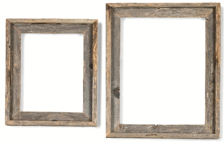 (2) Rustic Barnwood Frames