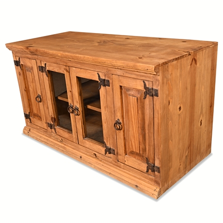 Rusticos Sierra Pine Media Console with Iron Hardware