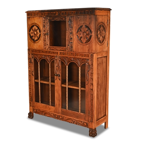 Spanish Colonial Revival Bar Cabinet