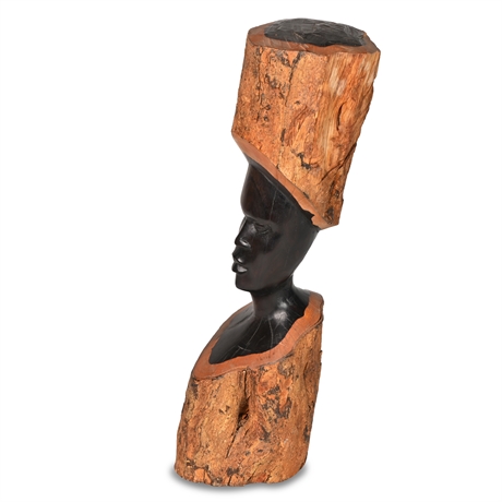 African Ebony Bust Sculpture