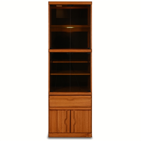 6.5' Solid Oak Stereo Cabinet