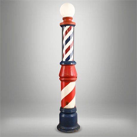 Theo A. Koch Model 901 Barber Pole c.1930s – 6 Ft Cast Iron