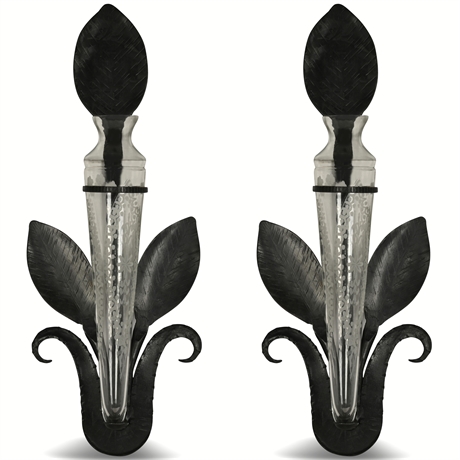 Pair Forged Sconces