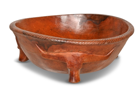 Longhorn Mesquite Carved Bowl