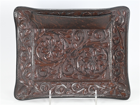 Hand Tooled Leather Valet Tray