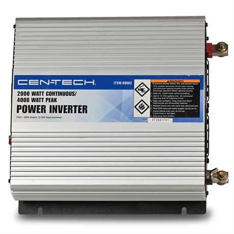 Cen-Tech 2000 Watt Continuous 4000 Watt Peak Power Inverter