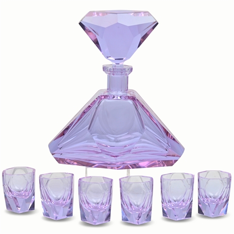 Alexandrite Glass Liqueur Set