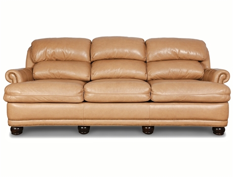 Hancock & Moore Austin High Back Sofa – Full Grain Leather, Brass Nailhead