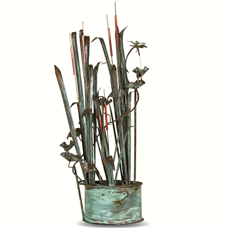 Cattails and Reeds - Copper Fountain