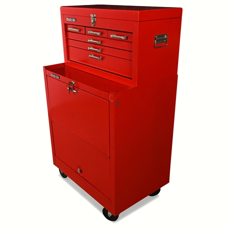 Stack-On 9-Drawer Tool Chest & Cabinet – Red Steel, Locking