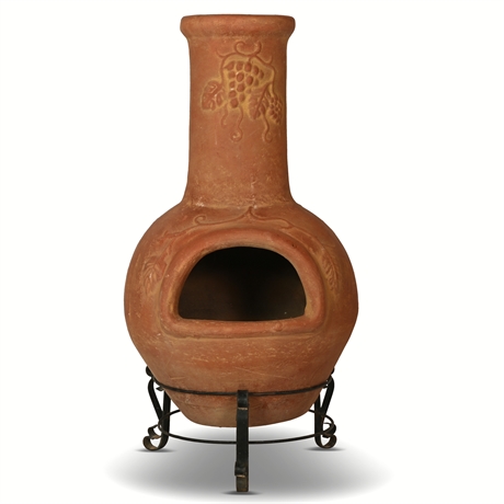 31" Vineyard Themed Chiminea