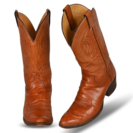 Vintage Justin 9 1/2 D Cowboy Boots